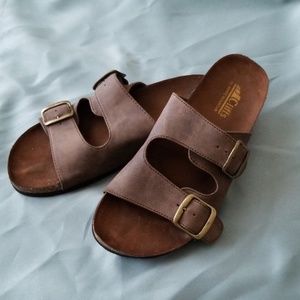 Brown White Mountain sandal - Gently worn, size 8M